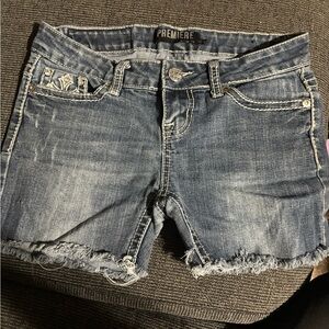 Rue21 Women's Distressed Blue Jean Shorts